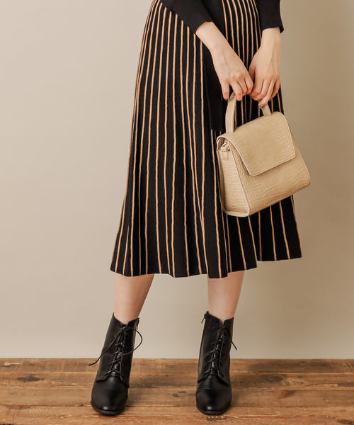 natural couture（ナチュラルクチュール）の「レースアップレディブーツ（ブーツ・レディース・アイボリー/ブラック/モカ・MEDIUM/LARGE）」の12枚目の写真