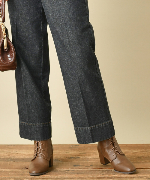 natural couture（ナチュラルクチュール）の「レースアップレディブーツ（ブーツ・レディース・アイボリー/ブラック/モカ・MEDIUM/LARGE）」の17枚目の写真