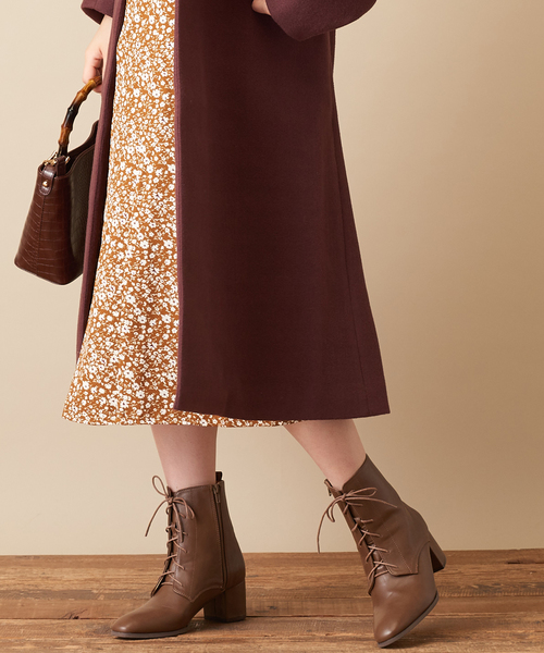 natural couture（ナチュラルクチュール）の「レースアップレディブーツ（ブーツ・レディース・アイボリー/ブラック/モカ・MEDIUM/LARGE）」の19枚目の写真