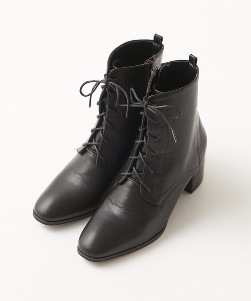 natural couture（ナチュラルクチュール）の「レースアップレディブーツ（ブーツ・レディース・アイボリー/ブラック/モカ・MEDIUM/LARGE）」の21枚目の写真