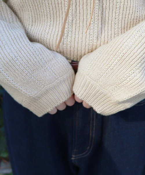 PairPair（ペアペア）の「編み上げ袖ボリュームニットプルオーバー（ニット/セーター・レディース・ピンク/アイボリー/モカ・FREE）」の17枚目の写真