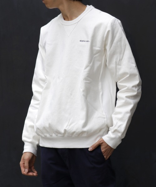 GREEN BOWL（グリーンボウル）の「GREEN BOWL Sweat Shirts/グリーンボウル スウェット シャツ（スウェット・メンズ・オフホワイト/杢グレー/スミクロ・40/38）」の2枚目の写真