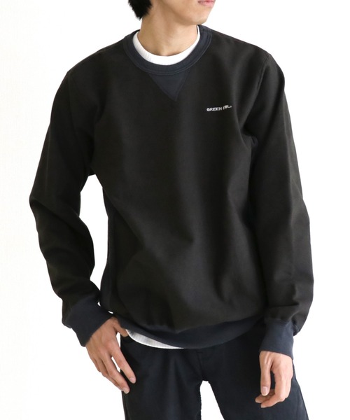 GREEN BOWL（グリーンボウル）の「GREEN BOWL Sweat Shirts/グリーンボウル スウェット シャツ（スウェット・メンズ・オフホワイト/杢グレー/スミクロ・40/38）」の3枚目の写真