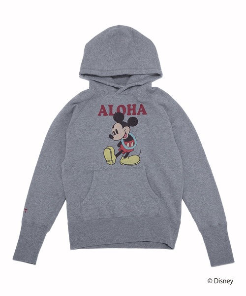 TMT(ティーエムティー)の「TMT VINTAGE SWEAT HOODIE(ALOHA)/MICKEY(パーカー・メンズ・ブラック/インディゴブルー/トップグレー/グリーン・SMALL/MEDIUM/LARGE/X-LARGE/XX-LARGE)」の2枚目の写真
