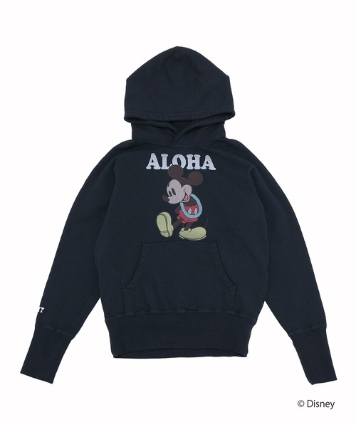 TMT(ティーエムティー)の「TMT VINTAGE SWEAT HOODIE(ALOHA)/MICKEY(パーカー・メンズ・ブラック/インディゴブルー/トップグレー/グリーン・SMALL/MEDIUM/LARGE/X-LARGE/XX-LARGE)」の10枚目の写真