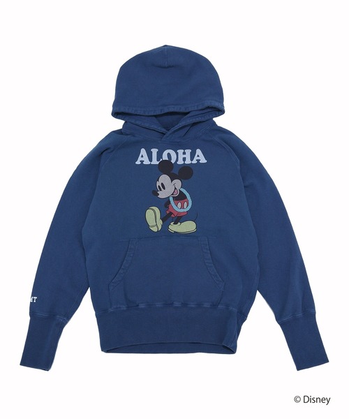 TMT(ティーエムティー)の「TMT VINTAGE SWEAT HOODIE(ALOHA)/MICKEY(パーカー・メンズ・ブラック/インディゴブルー/トップグレー/グリーン・SMALL/MEDIUM/LARGE/X-LARGE/XX-LARGE)」の8枚目の写真
