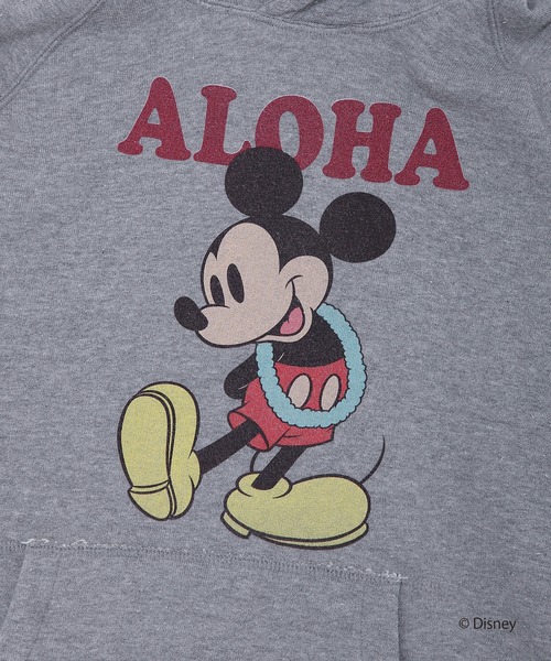 TMT(ティーエムティー)の「TMT VINTAGE SWEAT HOODIE(ALOHA)/MICKEY(パーカー・メンズ・ブラック/インディゴブルー/トップグレー/グリーン・SMALL/MEDIUM/LARGE/X-LARGE/XX-LARGE)」の7枚目の写真