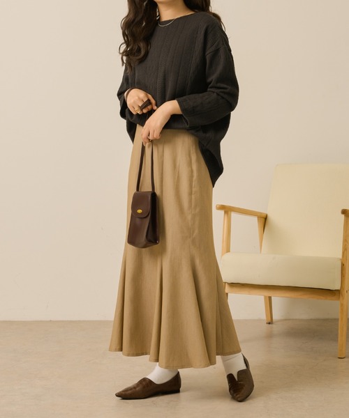 Ambre Neige（アンブルネージュ）の「フクレジャガードチュニック【WEB/EC限定商品】（Tシャツ/カットソー・レディース・ブラック/オフホワイト・FREE）」の11枚目の写真