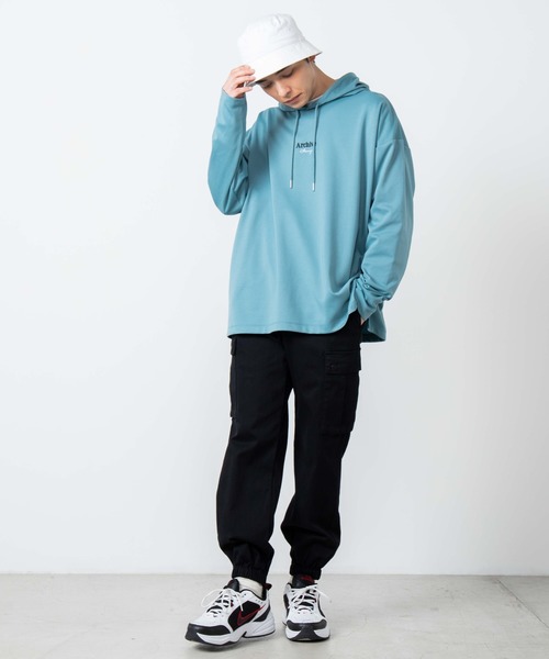 WEGO（ウィゴー）の「WEGO/ロゴ刺繍ビッグシルエットポンチプルパーカー（パーカー・メンズ・ホワイト/グリーン系その他・MEDIUM/LARGE）」の20枚目の写真