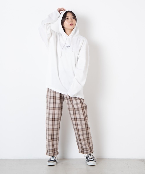 WEGO（ウィゴー）の「WEGO/ロゴ刺繍ビッグシルエットポンチプルパーカー（パーカー・メンズ・ホワイト/グリーン系その他・MEDIUM/LARGE）」の17枚目の写真