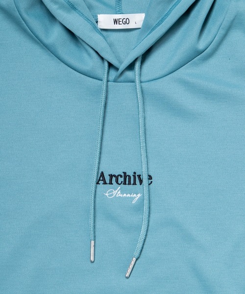 WEGO（ウィゴー）の「WEGO/ロゴ刺繍ビッグシルエットポンチプルパーカー（パーカー・メンズ・ホワイト/グリーン系その他・MEDIUM/LARGE）」の15枚目の写真