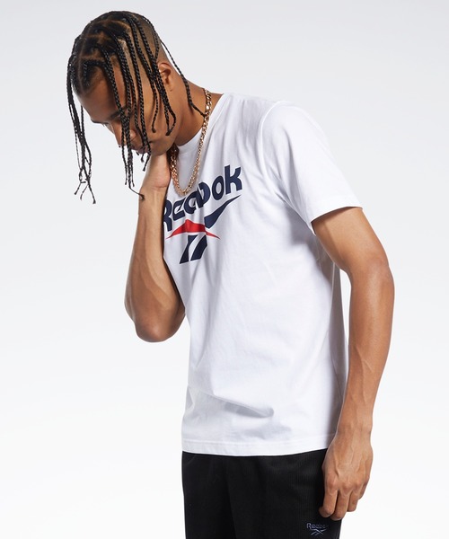 Reebok(リーボック)の「ベクターロゴ ショートスリーブ Tシャツ / CL F VECTOR TEE(Tシャツ/カットソー・メンズ・ブラック/ネイビー/ホワイト・SMALL/X-LARGE/LARGE/XX-LARGE/MEDIUM)」の4枚目の写真