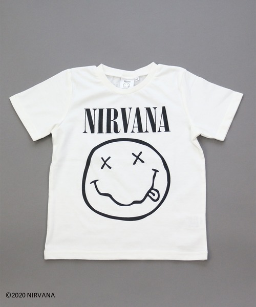 JAM & LINK(ジャムアンドリンク)の「NIRVANA/ニルヴァーナ ロゴ半袖Tシャツ(Tシャツ/カットソー・キッズ・ブラック/オフホワイト/ライトピンク・100cm/120cm/130cm/140cm/90cm/110cm)」の2枚目の写真