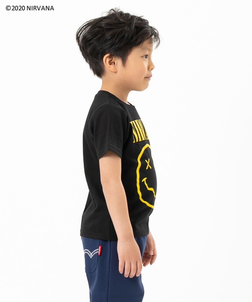 JAM & LINK(ジャムアンドリンク)の「NIRVANA/ニルヴァーナ ロゴ半袖Tシャツ(Tシャツ/カットソー・キッズ・ブラック/オフホワイト/ライトピンク・100cm/120cm/130cm/140cm/90cm/110cm)」の4枚目の写真