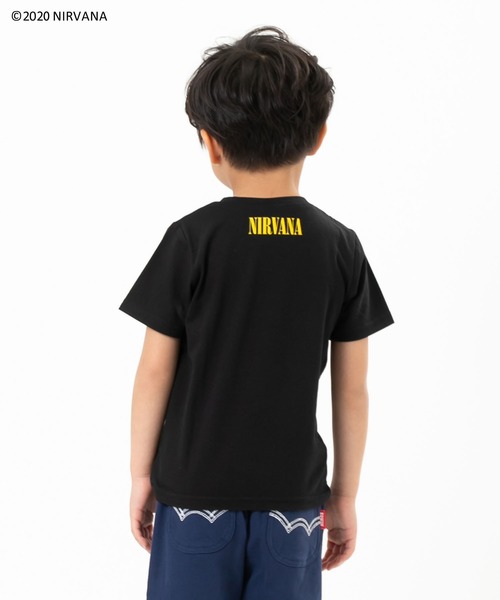 JAM & LINK(ジャムアンドリンク)の「NIRVANA/ニルヴァーナ ロゴ半袖Tシャツ(Tシャツ/カットソー・キッズ・ブラック/オフホワイト/ライトピンク・100cm/120cm/130cm/140cm/90cm/110cm)」の5枚目の写真