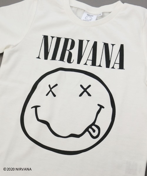JAM & LINK(ジャムアンドリンク)の「NIRVANA/ニルヴァーナ ロゴ半袖Tシャツ(Tシャツ/カットソー・キッズ・ブラック/オフホワイト/ライトピンク・100cm/120cm/130cm/140cm/90cm/110cm)」の13枚目の写真