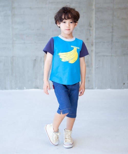 RAGMART(ラグマート)の「プリントTシャツ バナナ キウイ ブドウ(Tシャツ/カットソー・キッズ・オフホワイト/ブルー/パープル・100cm/110cm/130cm/120cm)」の10枚目の写真