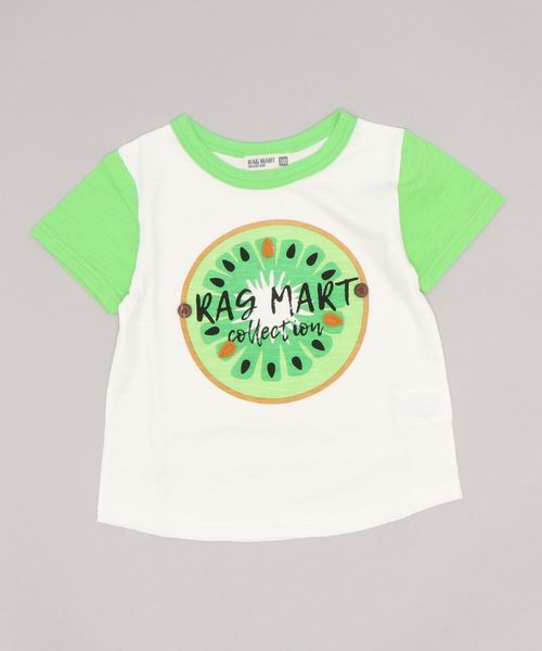 RAGMART(ラグマート)の「プリントTシャツ バナナ キウイ ブドウ(Tシャツ/カットソー・キッズ・オフホワイト/ブルー/パープル・100cm/110cm/130cm/120cm)」の9枚目の写真