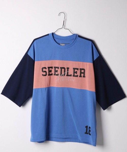 BAYFLOW（ベイフロー）の「[SEEDLER ( シードラー)]キリカエTEE（Tシャツ/カットソー・メンズ・ネイビー/サックスブルー・MEDIUM/LARGE）」の2枚目の写真
