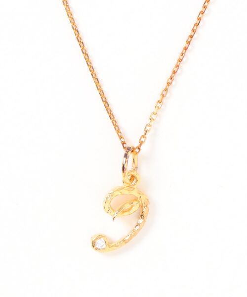 /SAINTS/イニシャルネックレス（ゴールド）