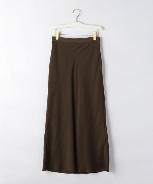 green label relaxing（グリーンレーベルリラクシング）の「CFC プリント / 無地 バイヤス ナロー スカート（スカート・レディース・オフホワイト/ケリー/ブラウン/ブラック・FREE）」の3枚目の写真