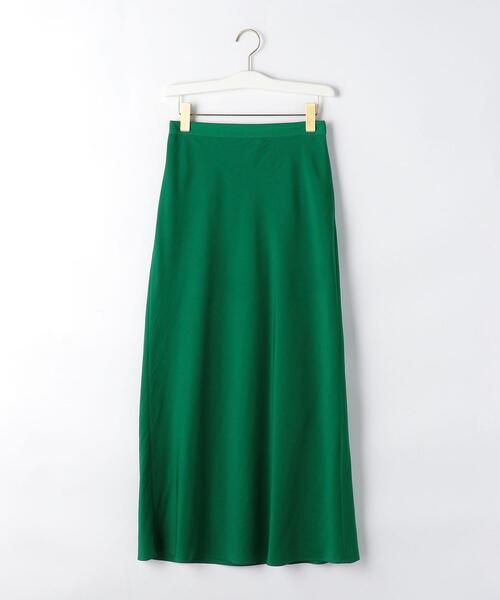 green label relaxing（グリーンレーベルリラクシング）の「CFC プリント / 無地 バイヤス ナロー スカート（スカート・レディース・オフホワイト/ケリー/ブラウン/ブラック・FREE）」の4枚目の写真
