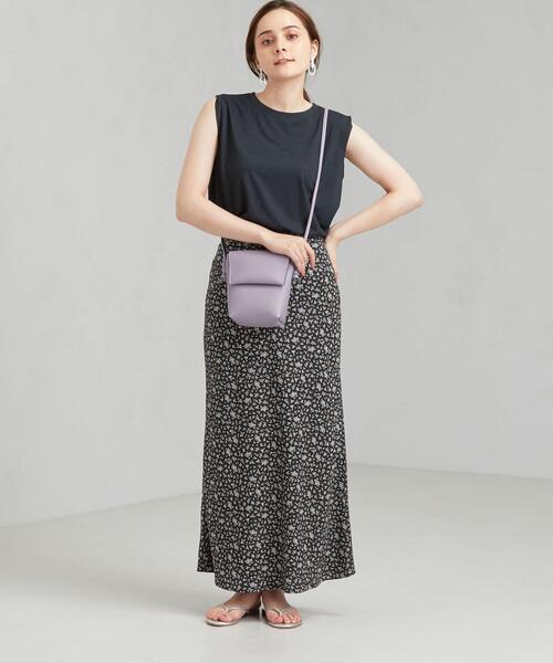 green label relaxing（グリーンレーベルリラクシング）の「CFC プリント / 無地 バイヤス ナロー スカート（スカート・レディース・オフホワイト/ケリー/ブラウン/ブラック・FREE）」の9枚目の写真