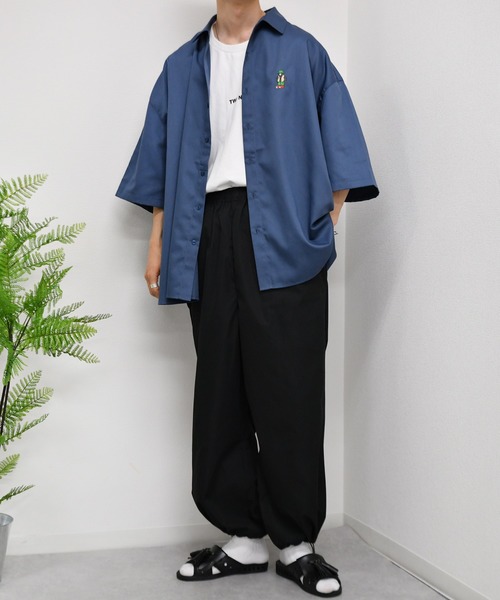 kutir(クティール)の「アソートワンポイント刺繍半袖シャツ(シャツ/ブラウス・メンズ・ライトブルー/ベージュ/ブラウン/オフホワイト/グリーン/ダークブルー・MEDIUM/LARGE)」の16枚目の写真