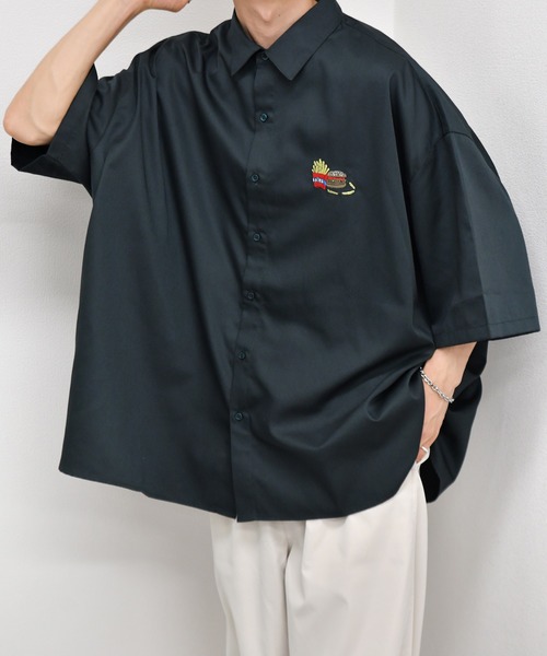 kutir(クティール)の「アソートワンポイント刺繍半袖シャツ(シャツ/ブラウス・メンズ・ライトブルー/ベージュ/ブラウン/オフホワイト/グリーン/ダークブルー・MEDIUM/LARGE)」の20枚目の写真