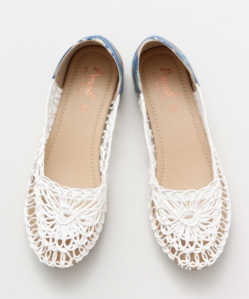 チャイハネ（チャイハネ）の「【チャイハネ】フラワーコードパンプス（パンプス・レディース・ホワイト/オレンジ/ブルー・MEDIUM/LARGE）」の7枚目の写真