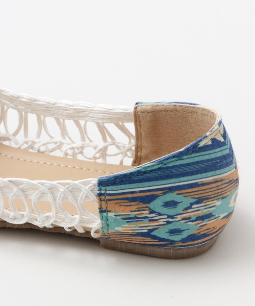 チャイハネ（チャイハネ）の「【チャイハネ】フラワーコードパンプス（パンプス・レディース・ホワイト/オレンジ/ブルー・MEDIUM/LARGE）」の9枚目の写真