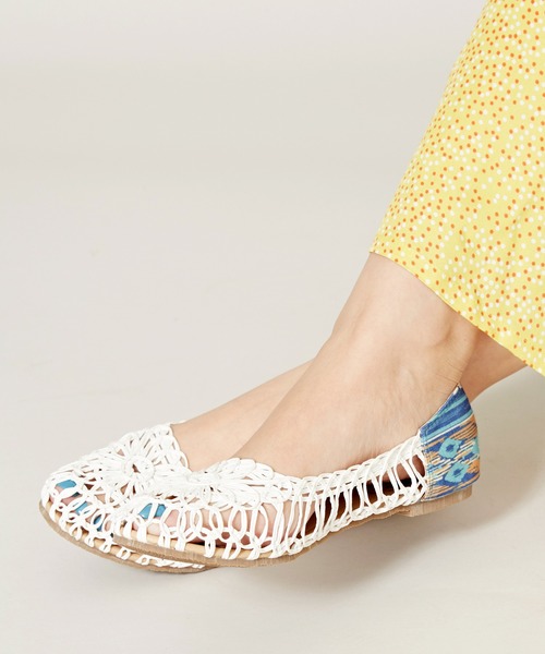 チャイハネ（チャイハネ）の「【チャイハネ】フラワーコードパンプス（パンプス・レディース・ホワイト/オレンジ/ブルー・MEDIUM/LARGE）」の15枚目の写真