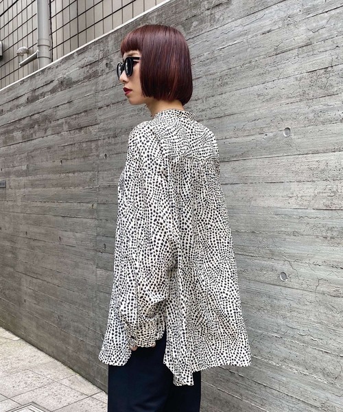 PAGEBOY（ページボーイ）の「アニマルドットBIGシャツ（シャツ/ブラウス・レディース・ブラック/ブラウン/オフホワイト・FREE）」の18枚目の写真