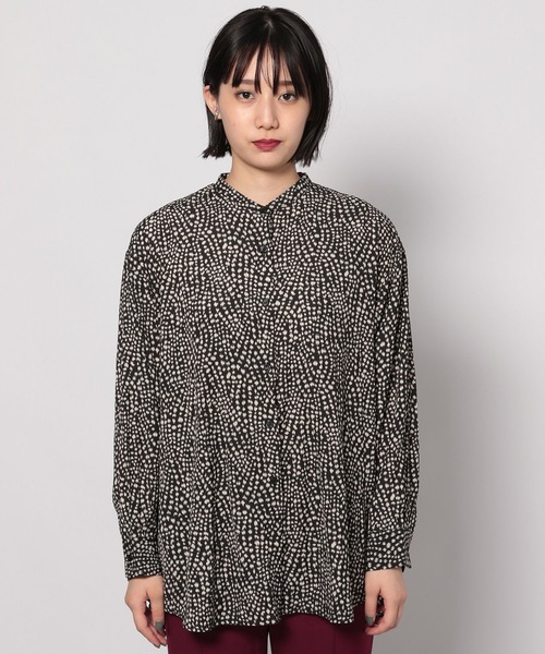 PAGEBOY（ページボーイ）の「アニマルドットBIGシャツ（シャツ/ブラウス・レディース・ブラック/ブラウン/オフホワイト・FREE）」の7枚目の写真
