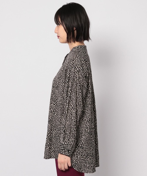 PAGEBOY（ページボーイ）の「アニマルドットBIGシャツ（シャツ/ブラウス・レディース・ブラック/ブラウン/オフホワイト・FREE）」の8枚目の写真