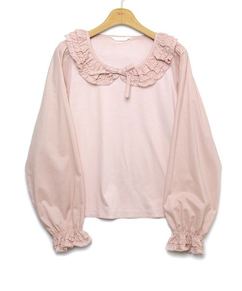 PINK HOUSE（ピンクハウス）の「フリル襟カットソー（Tシャツ 