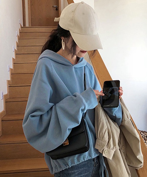 STYLEBLOCK(スタイルブロック)の「スウェットプルオーバーパーカー(パーカー・レディース・ブルー/グリーン・M/2XL/XL/L)」の7枚目の写真