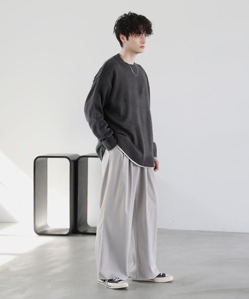 R13 アールサーティーン オーバーサイズクルーネック Rocky Monroe tシャツ 接触冷感 オーバーサイズサイドスリット