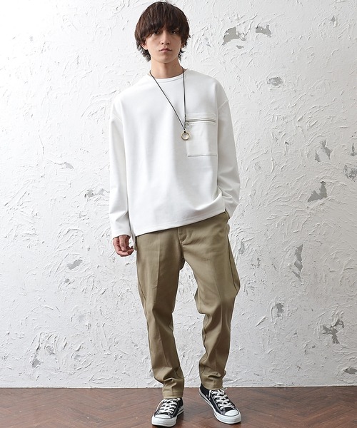 MinoriTY（マイノリティ）の「メンズヘビーツイルテーパードキッチンシェフパンツ（チノパンツ・メンズ・ベージュ/カーキ/ブラック・XL/M/L）」の4枚目の写真