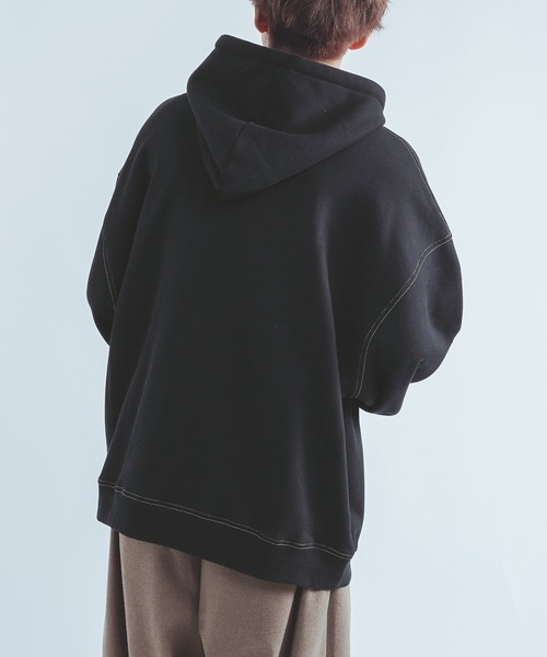 epnok（エプノック）の「配色ステッチルーズパーカー（パーカー・メンズ・オレンジ/ブラック/ベージュ・LARGE/MEDIUM）」の16枚目の写真