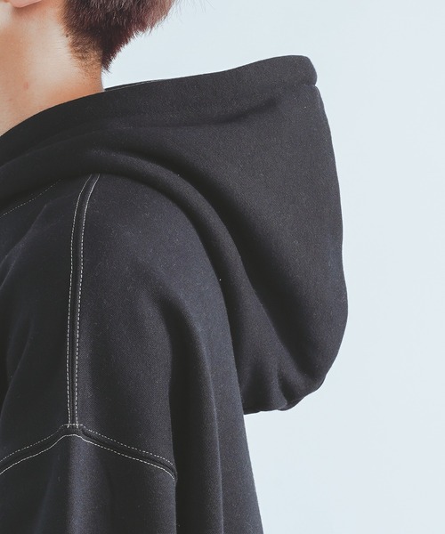 epnok（エプノック）の「配色ステッチルーズパーカー（パーカー・メンズ・オレンジ/ブラック/ベージュ・LARGE/MEDIUM）」の22枚目の写真