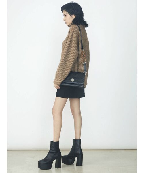 EVRIS（エヴリス）の「クロコライクWOODショルダーBAG（ショルダーバッグ・レディース・ブラック/パープル/ミント・FREE）」の4枚目の写真