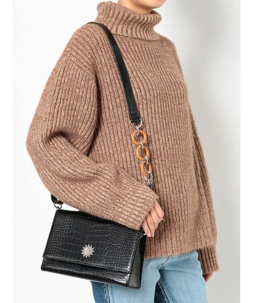 EVRIS（エヴリス）の「クロコライクWOODショルダーBAG（ショルダーバッグ・レディース・ブラック/パープル/ミント・FREE）」の7枚目の写真