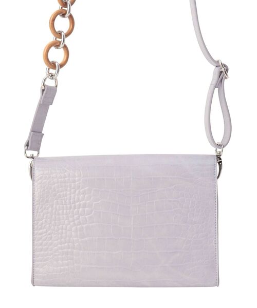 EVRIS（エヴリス）の「クロコライクWOODショルダーBAG（ショルダーバッグ・レディース・ブラック/パープル/ミント・FREE）」の9枚目の写真