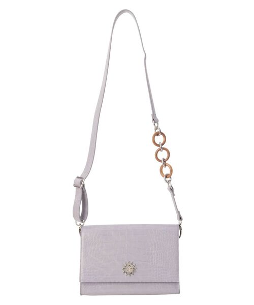 EVRIS（エヴリス）の「クロコライクWOODショルダーBAG（ショルダーバッグ・レディース・ブラック/パープル/ミント・FREE）」の14枚目の写真