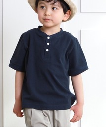 MAKE YOUR DAY（メイクユアデイ）の「ヘンリーネック鹿の子Tシャツ■80～140cm（Tシャツ/カットソー・キッズ）」