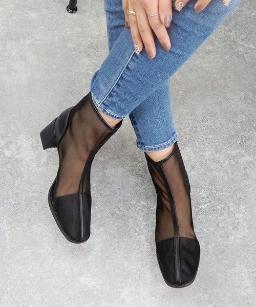 minia（ミニア）の「スクエアトゥシアーブーツ（ブーツ・レディース・ブラック/ベージュ/ブラウン系その他/アイボリー・LL/S/M/L）」の6枚目の写真