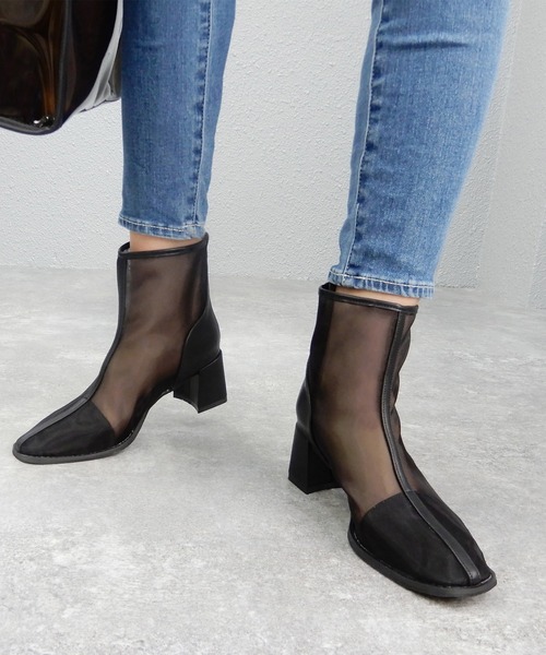 minia（ミニア）の「スクエアトゥシアーブーツ（ブーツ・レディース・ブラック/ベージュ/ブラウン系その他/アイボリー・LL/S/M/L）」の9枚目の写真