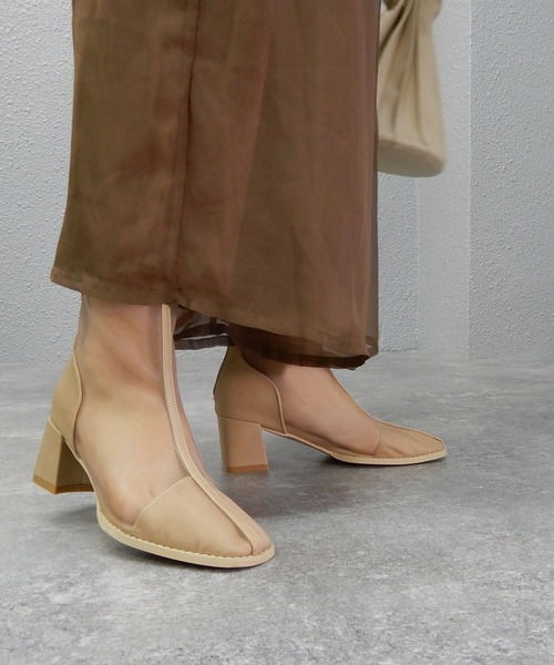 minia（ミニア）の「スクエアトゥシアーブーツ（ブーツ・レディース・ブラック/ベージュ/ブラウン系その他/アイボリー・LL/S/M/L）」の7枚目の写真