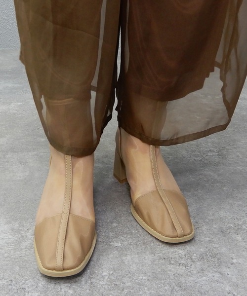 minia（ミニア）の「スクエアトゥシアーブーツ（ブーツ・レディース・ブラック/ベージュ/ブラウン系その他/アイボリー・LL/S/M/L）」の15枚目の写真